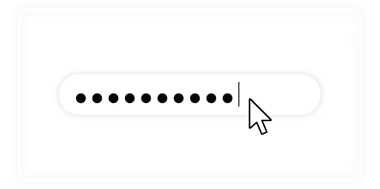 A secret masked by dots inside an input field