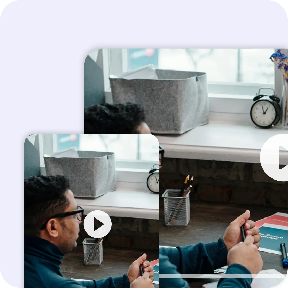 La même vidéo prête à jouer sur trois formats d'écran.