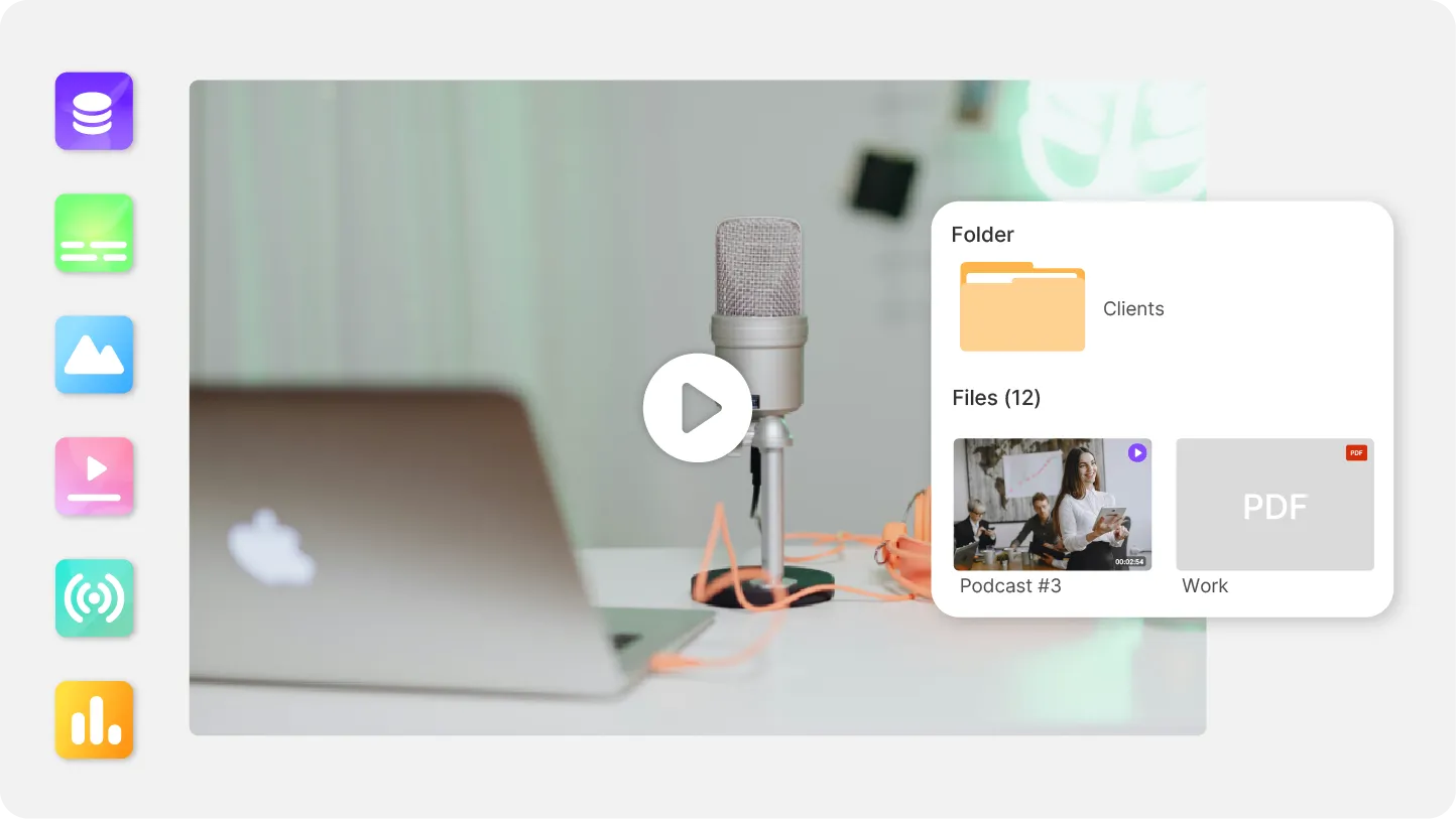 Videas video hosting platform interface with GDPR-compliant player