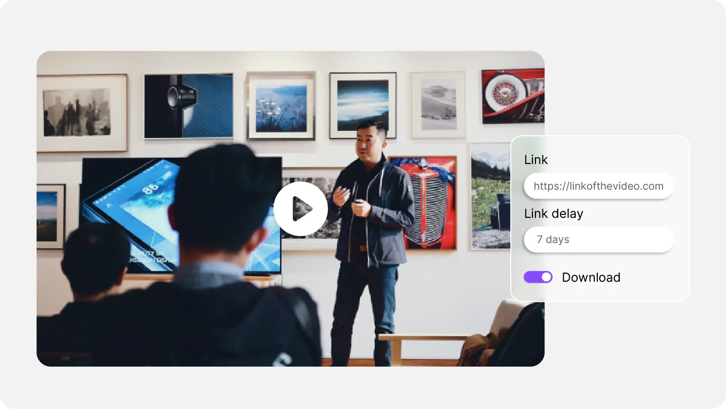 Videas media library interface for organizing and streaming videos