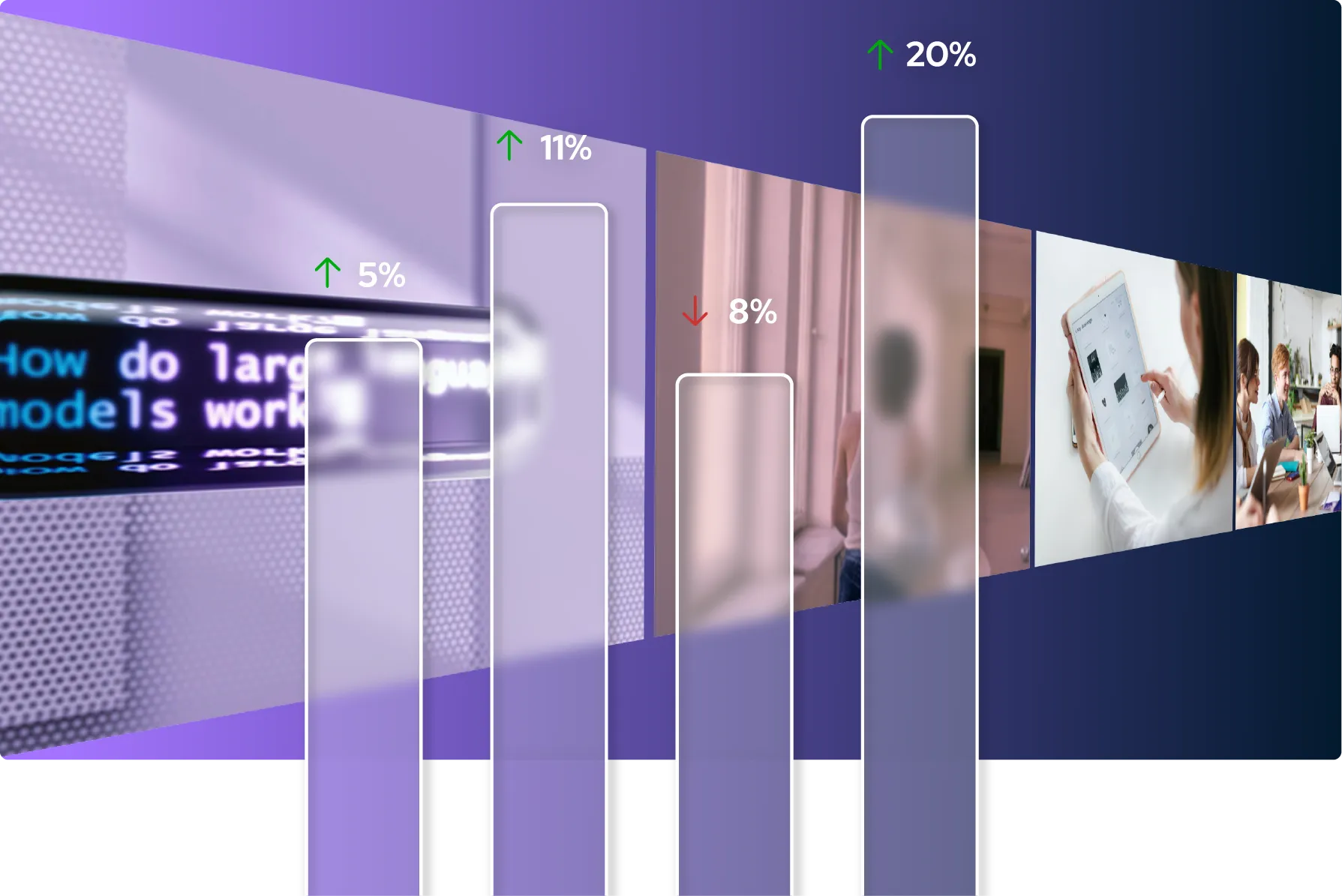 A company video portal carrying the client's brand, with its content categories.