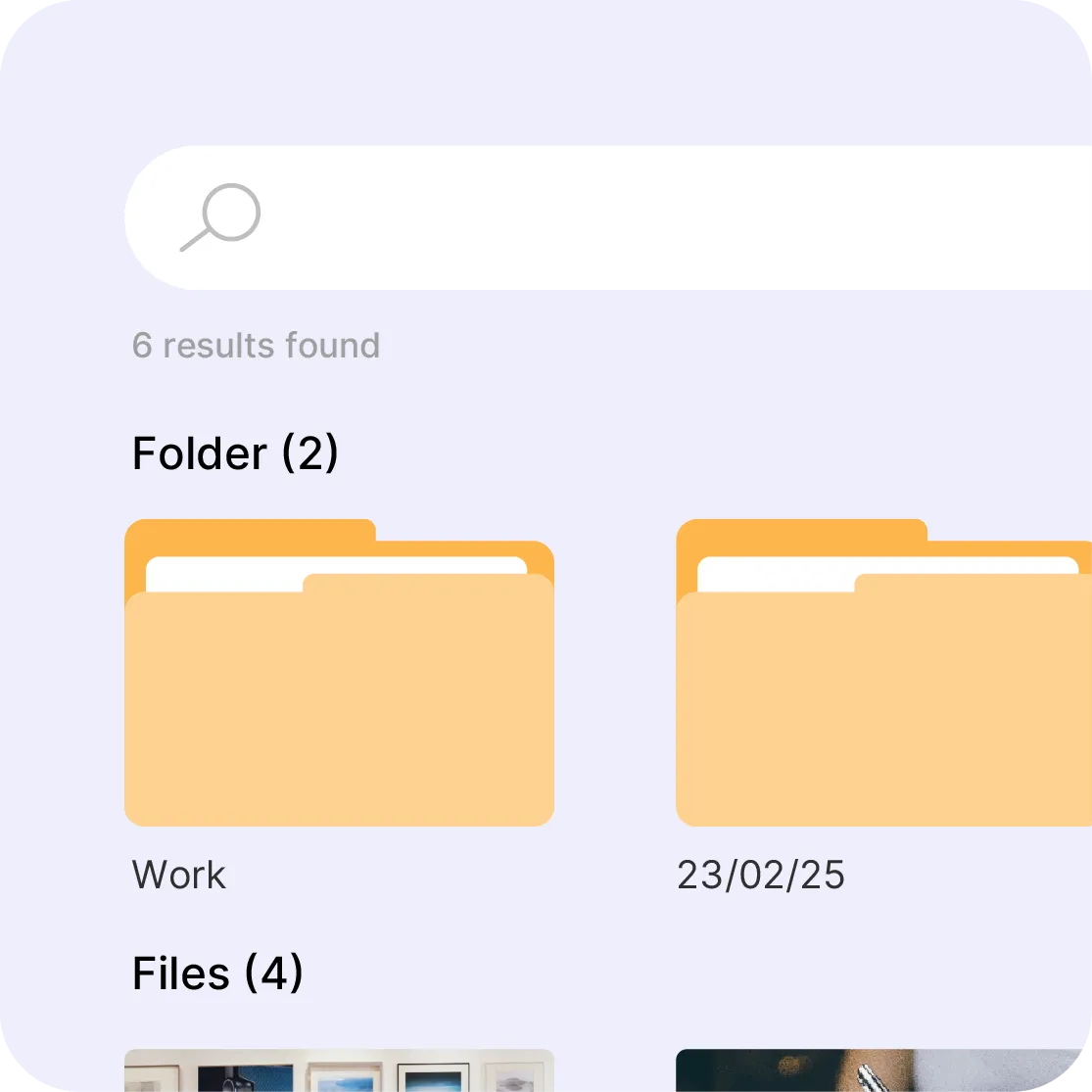 Videas media library with folders, subfolders, and tags for file organization