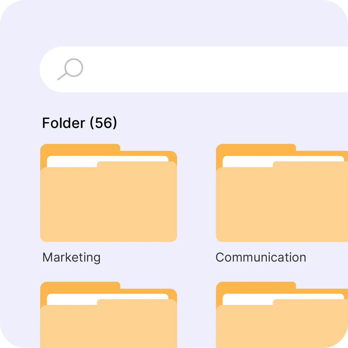 Videas media library with folders and tags for organizing hundreds of videos