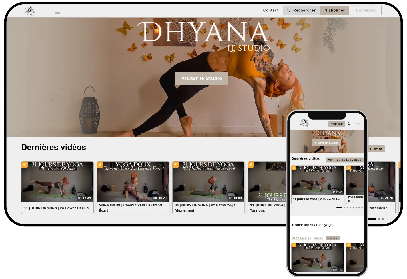 plateforme VOD de Yoga Dhyana