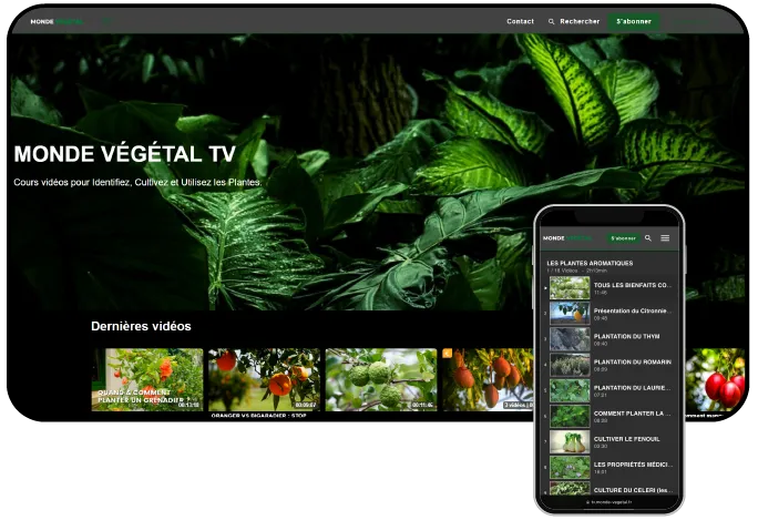 Plateforme VOD jardinage et botanique Monde Végétal