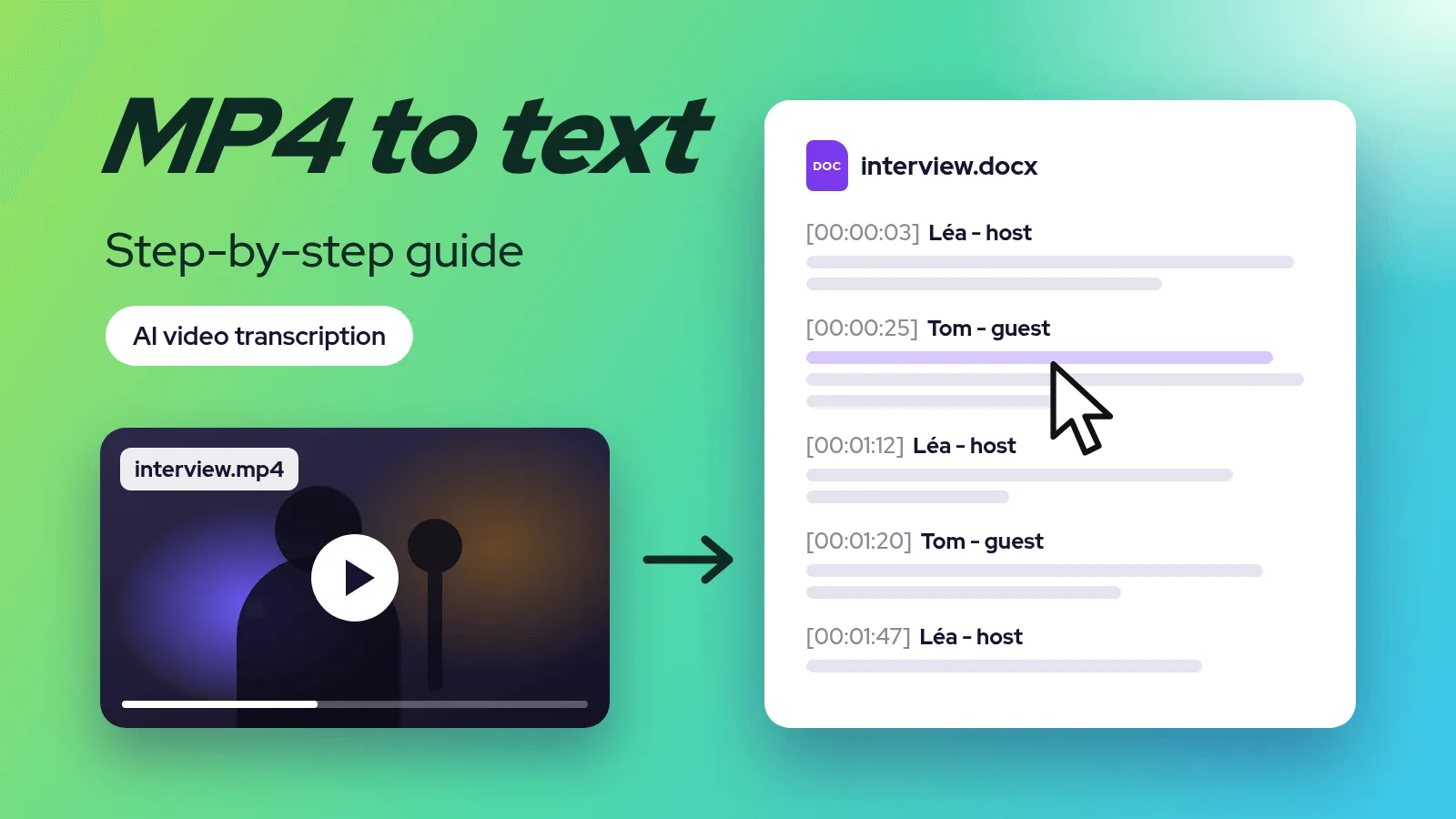 How to convert an MP4 video to text: step-by-step guide (2026)