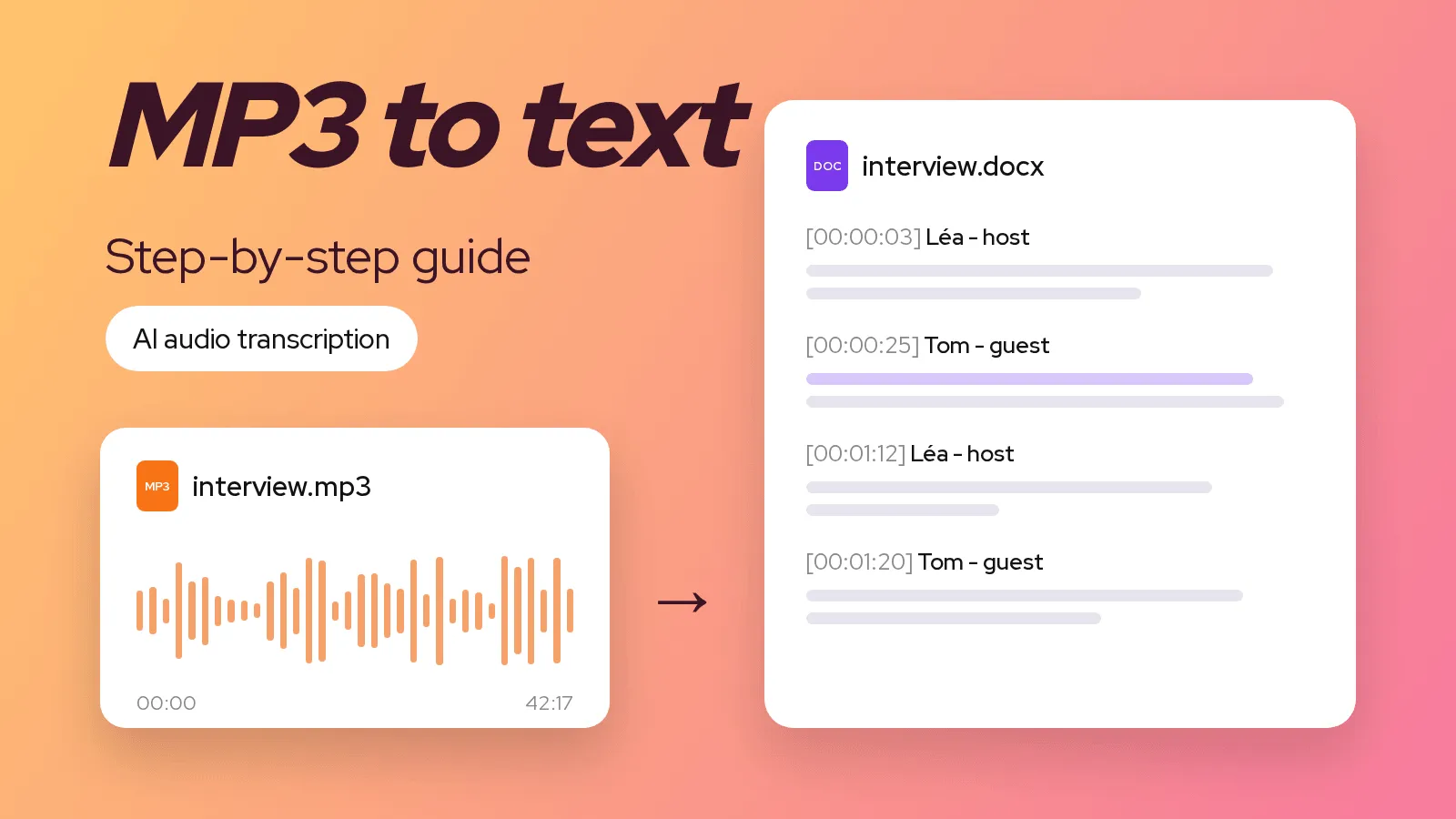 How to convert MP3 to text: step-by-step guide (2026)
