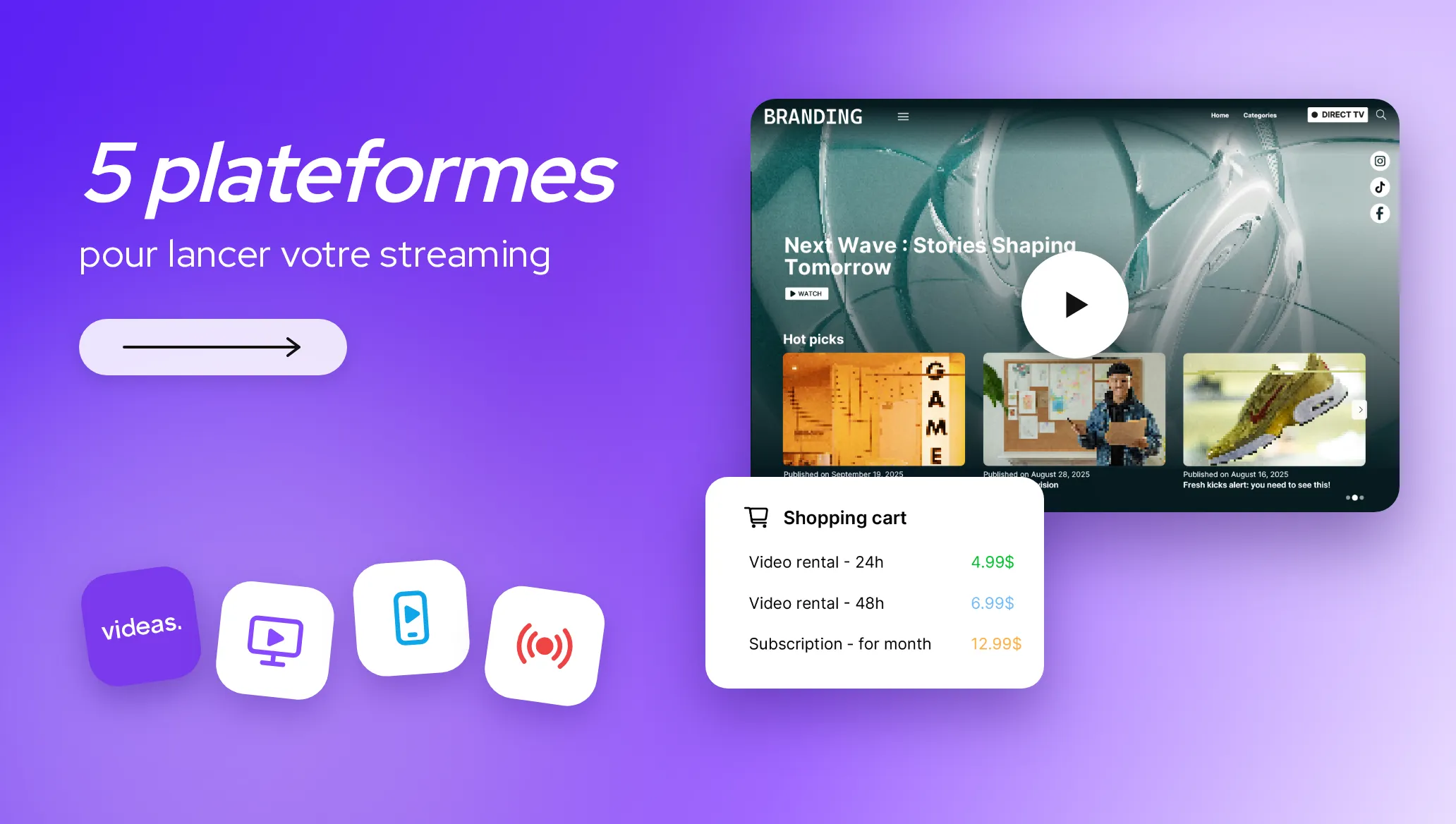 Les 5 meilleures solutions pour créer sa plateforme de streaming en ligne en 2026