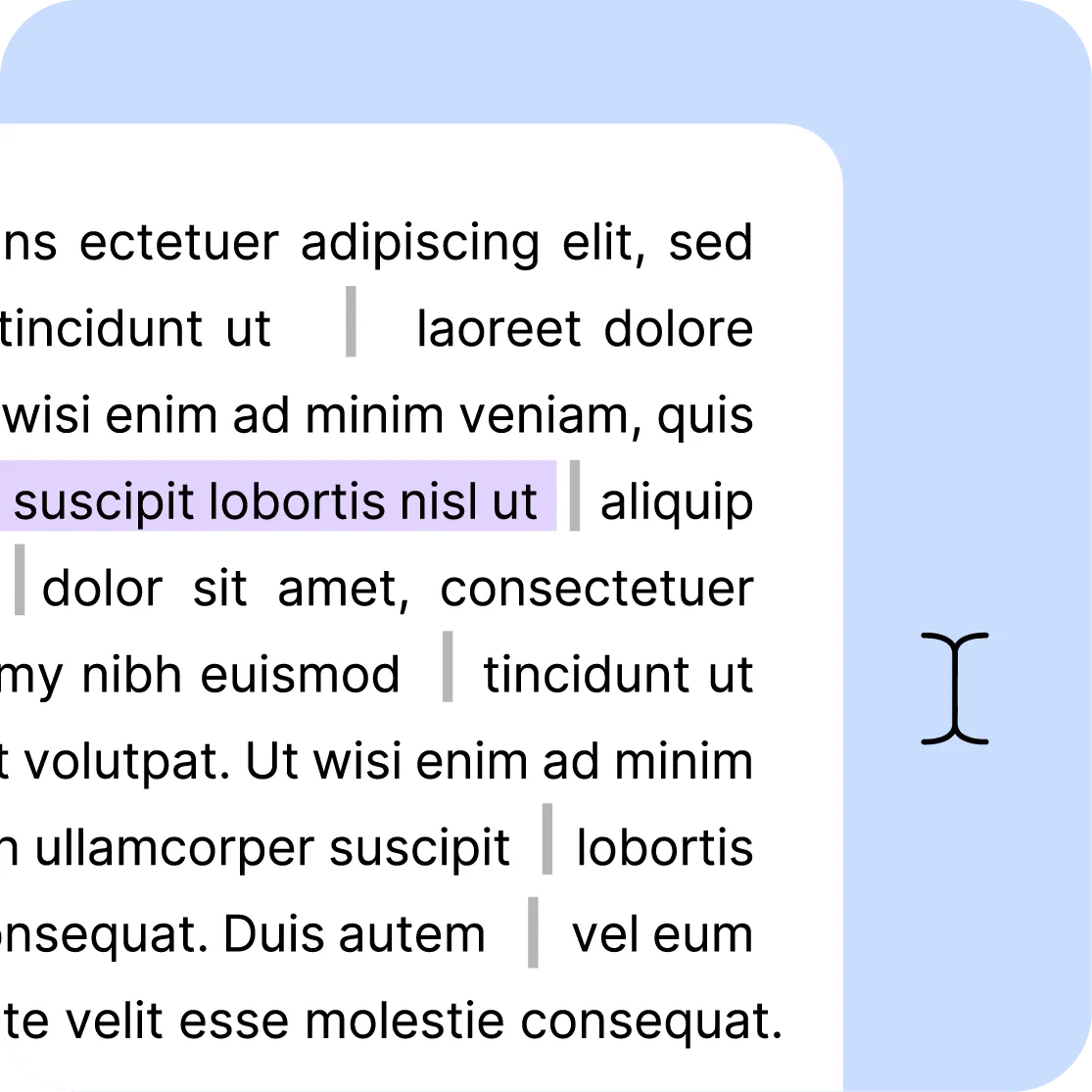 Text with highlighted words