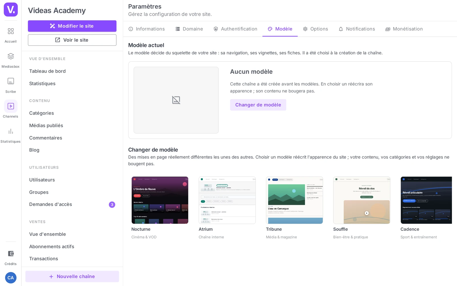 l’onglet Code avec le champ CSS personnalisé