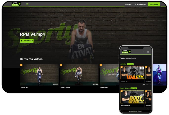 plateforme VOD de Sporty forme