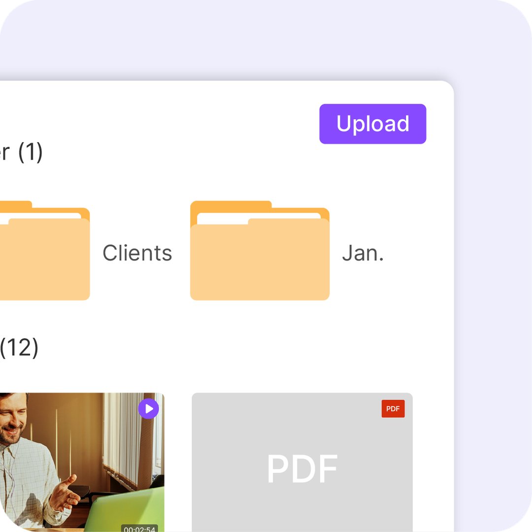 Interface de la médiathèque Videas avec dossiers et fichiers organisés