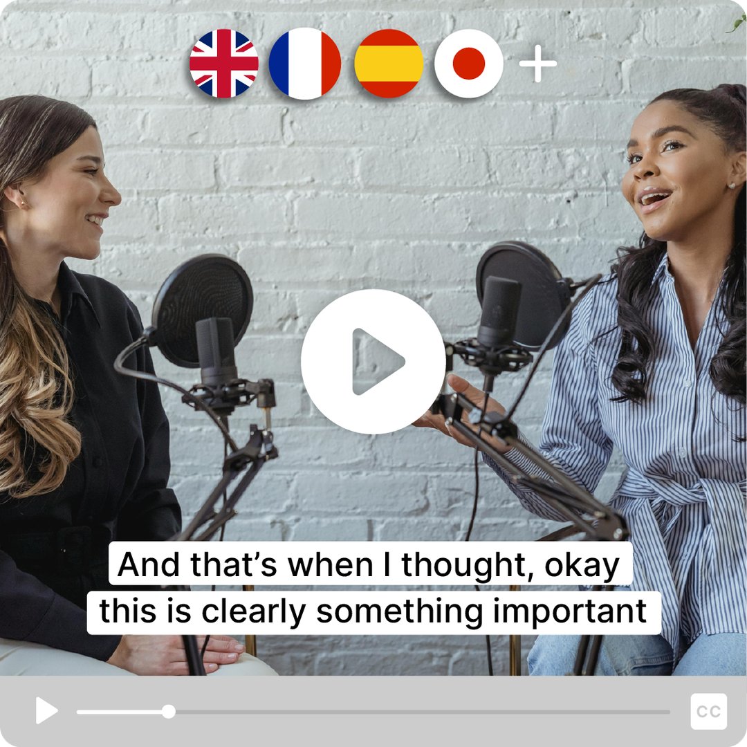 Interface de génération de sous-titres IA Videas avec support multilingue