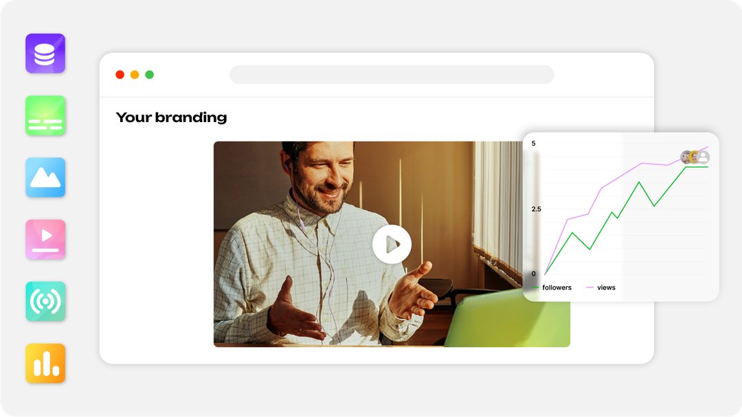 Lecteur vidéo Videas sans publicités avec branding personnalisé