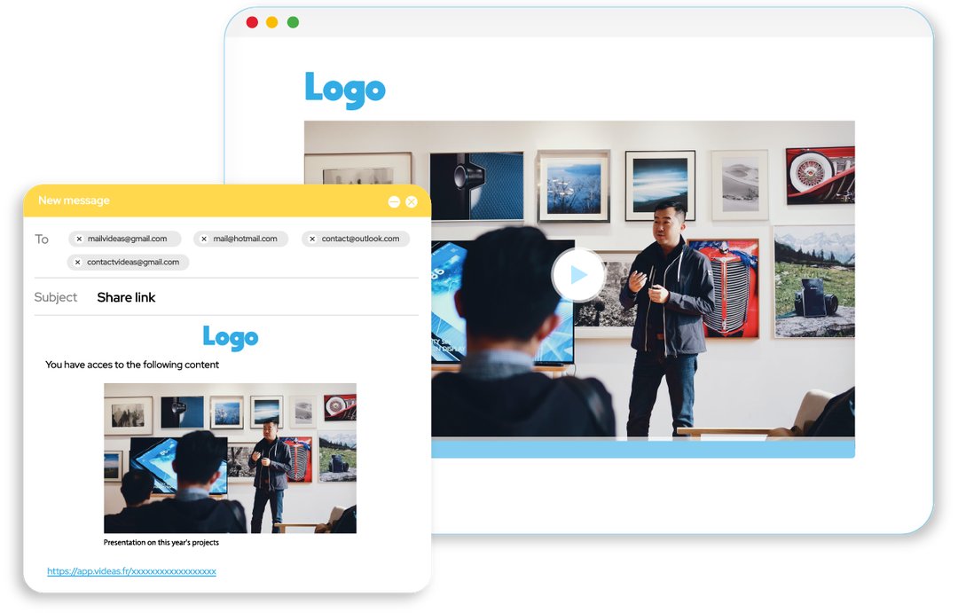 Email template for private video sharing