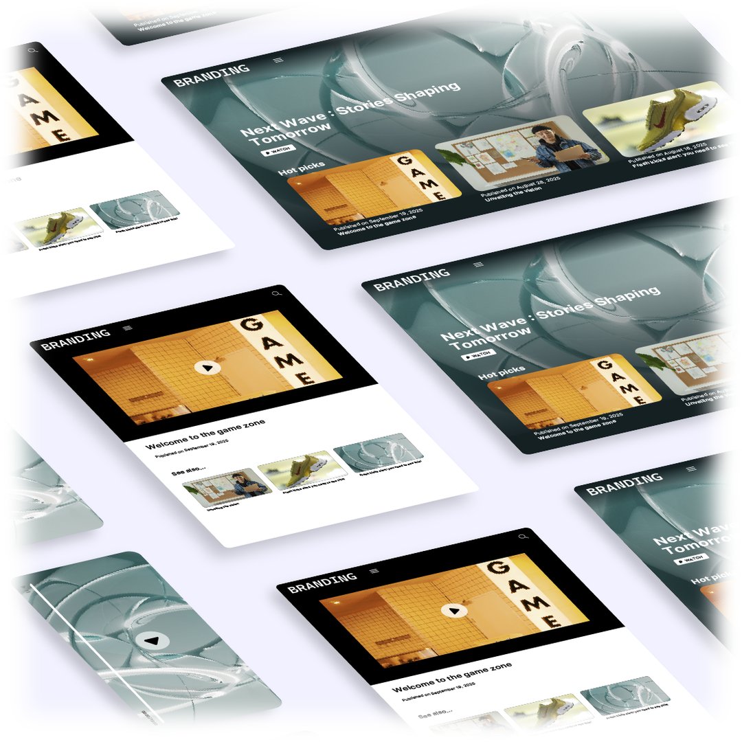 Responsive multi-device video player - computer, tablet and smartphone