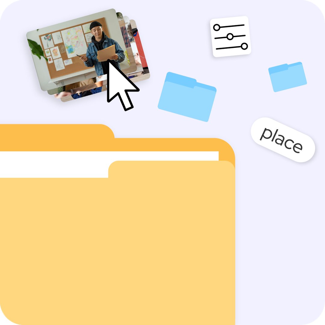 Arborescence de dossiers Mediasbox avec tags et collections