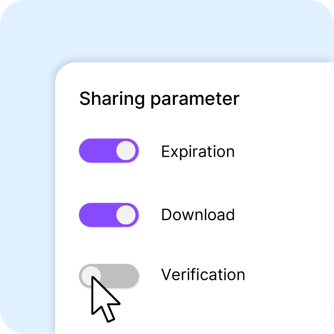 Videas sharing management interface with download expiration and verification options