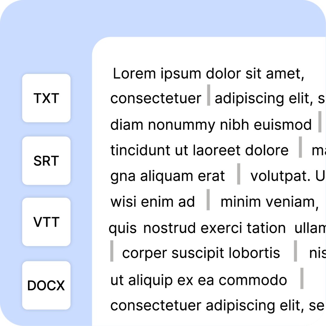 Texte avec plusieurs formats d'export