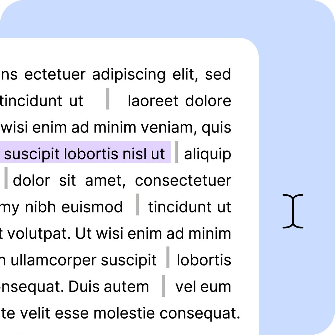 Texte avec des mots surlignés