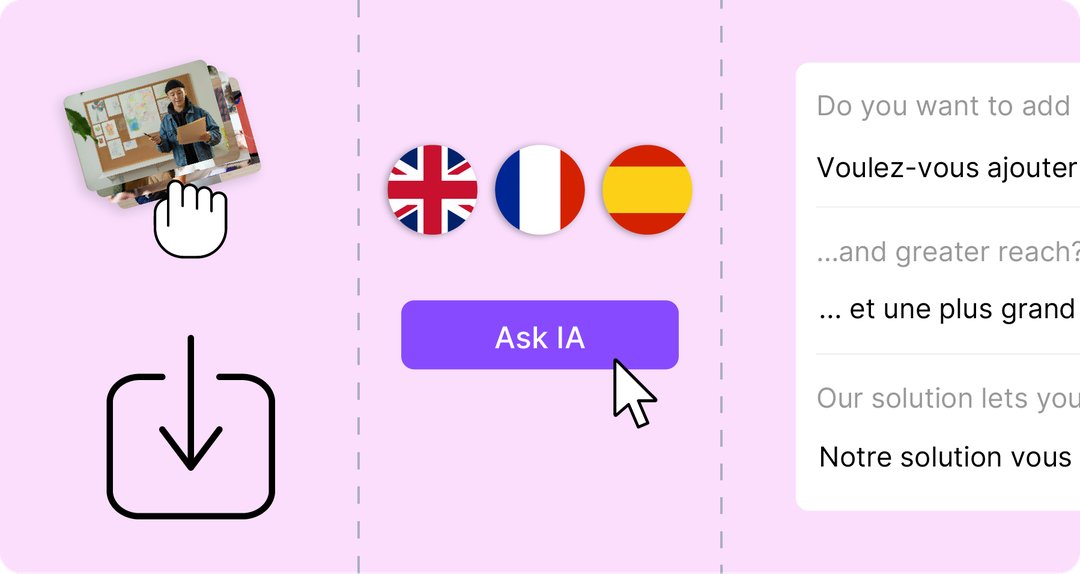 Traduction vidéo en 3 étapes